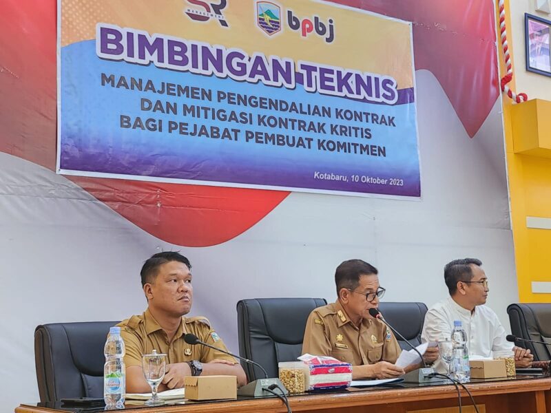 BPBJ Kotabaru menggelar bimtek manajemen pengendalian kontrak dan mitigasi kontrak kritis. (Foto : Istimewa)