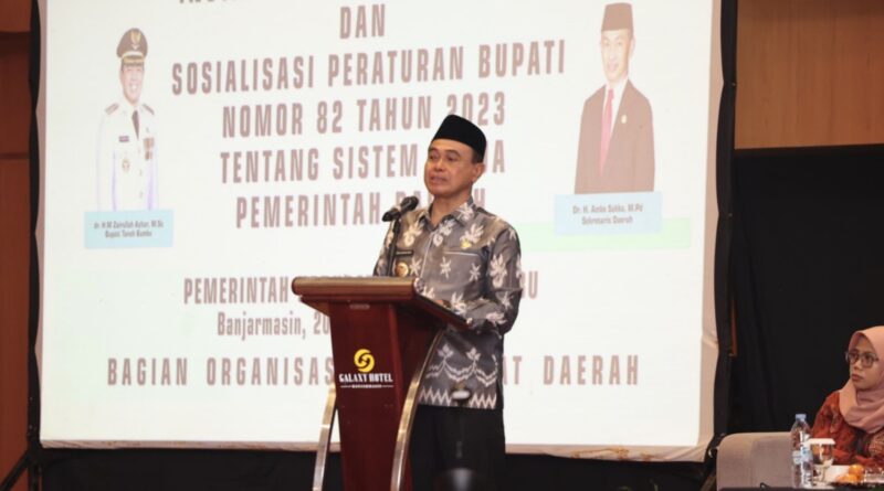 Bupati Zairullah Azhar membuka secara resmi Workshop Sistem Akuntabilitas Kinerja Instansi Pemerintah (SAKIP). (Foto : Istimewa)