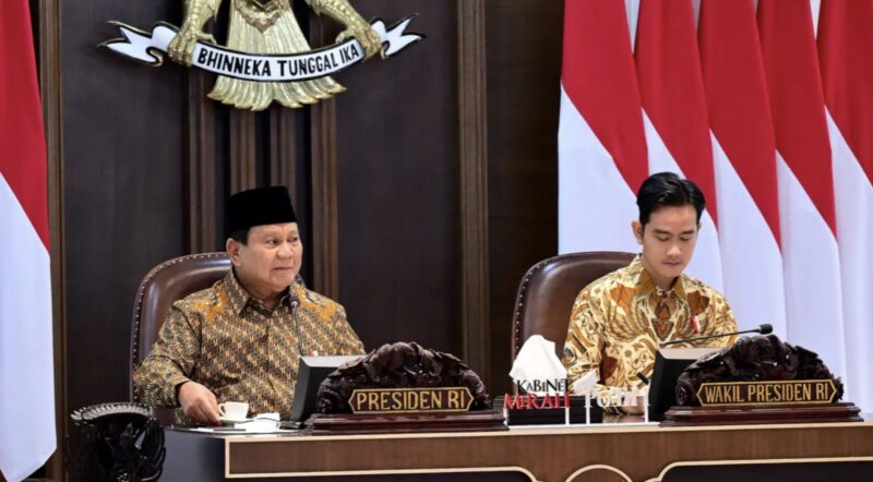 Presiden Prabowo Subianto didampingi Wapres Gibran Rakabuming Raka. (Foto : Istimewa)