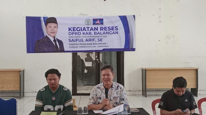 Anggota DPRD Kabupaten Tanah Bumbu, Saiful Arif, menggelar kegiatan reses di Desa Pematang. (Foto : Istimewa)