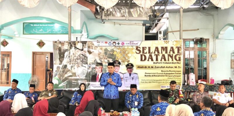 Bupati Kabupaten Tanah Bumbu hadiri acara penguatan program ini dilaksanakan di Desa Sejahtera Kecamatan Simpang Empat. (Foto : Istimewa)