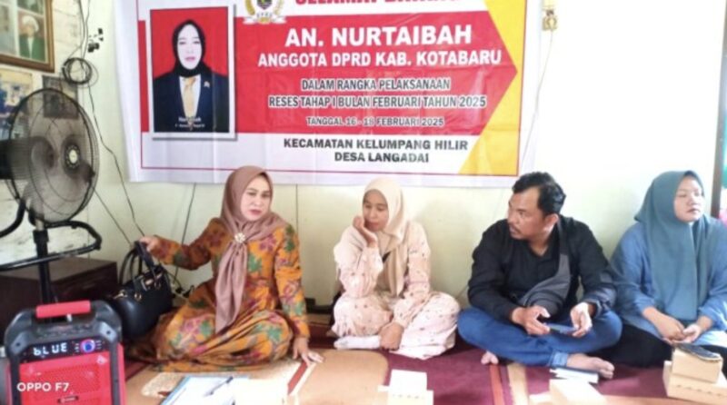 Anggota DPRD Kotabaru Nurtaibah melaksanakan reses untuk menyerap aspirasi di daerah pemilihan. (Foto : Istimewa)