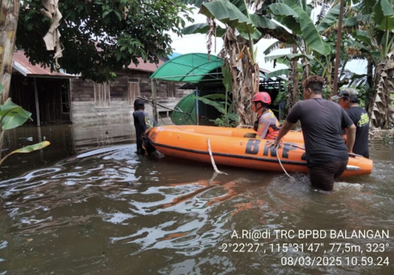 Banjir di sejumlah wilayah di Kabupaten Balangan. (Foto : Istimewa)