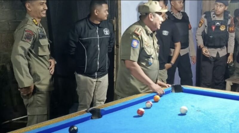 Satpol PP dan Damkar Tanah Bumbu Penertiban Tempat Hiburan Malam (THM). (Foto : Istimewa)