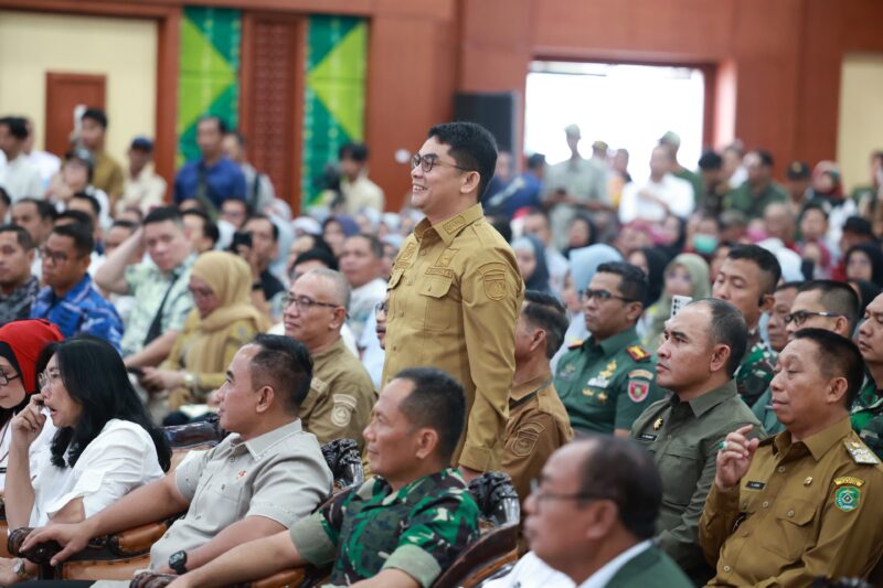 Bupati Kabupaten Tanah Bumbu Andi Rudi Latif menghadiri rakor Akselerasi Kegiatan Optimasi Lahan (Oplah) dan Cetak Sawah Menuju Indonesia Swasembada Pangan. (Foto : Istimewa)
