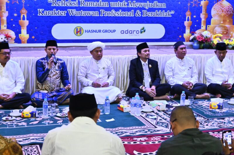 Wakil Gubernur Kalsel, Hasnuryadi Sulaiman menghadiri buka puasa bersama anggota PWI Kalsel.(Foto : wasaka.id)