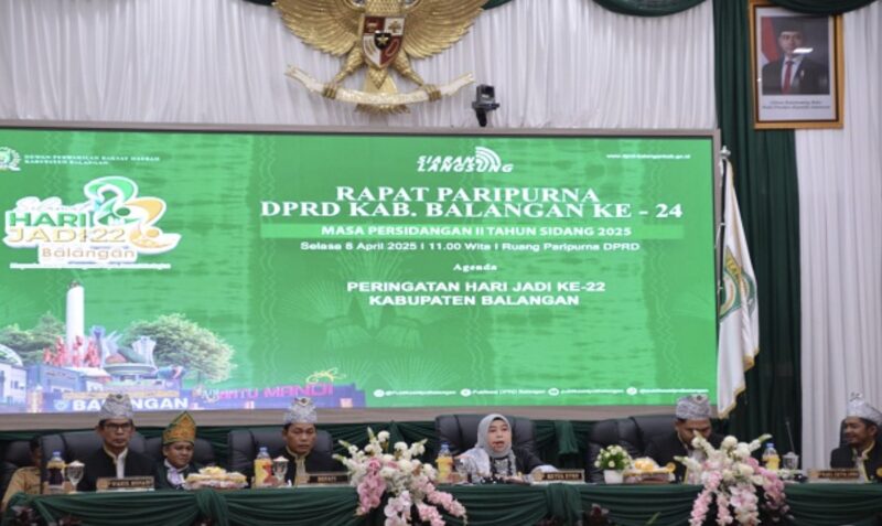 DPRD Kabupaten Balangan melaksanakan rapat paripurna ke-24 masa sidang II tahun 2025. (Foto : Istimewa)