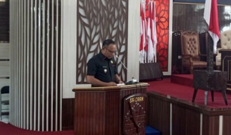 Wakil Bupati Kotabaru Syairi Mukhlis menyampaikan, rancangan KUPA dan PPAS perubahan tahun anggaran 2025. (Foto : Istimewa)