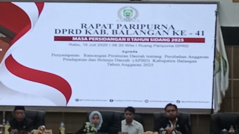 Paripurna penyampaian Rancangan Peraturan Daerah (Raperda) tentang Perubahan Anggaran Pendapatan dan Belanja Daerah (APBD) Tahun Anggaran 2025. (Foto : Istimewa)
