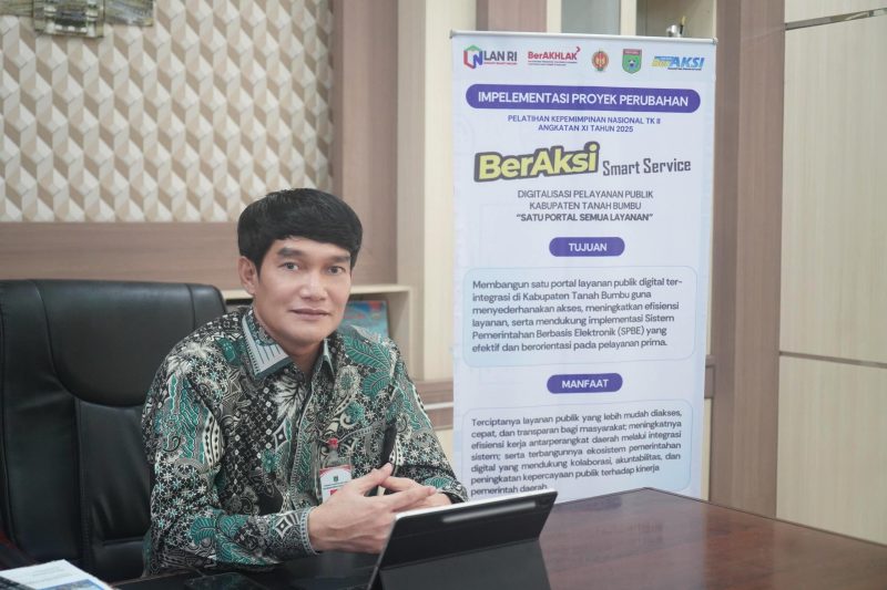 Kepala Dinas Komunikasi Informatika Statistik dan Persandian (Diskominfosp) Kabupaten Tanah Bumbu, Al Husain Mardani. (Foto : Istimewa)