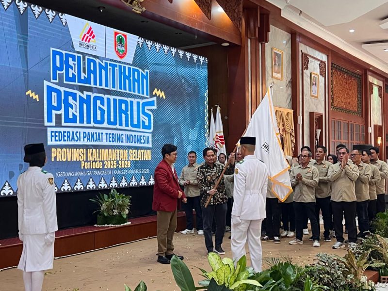 Pengurus Federasi Panjat Tebing Indonesia (FPTI) Provinsi Kalimantan Selatan (Kalsel) periode 2025-2029 resmi dilantik. (Foto : wasaka.id)