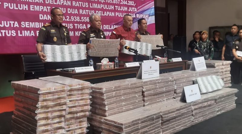 Penampakan uang pengganti ratusan miliar Adelin Lis, si Raja Kayu Sumatera. (Foto: Istimewa/liputan6.com)
