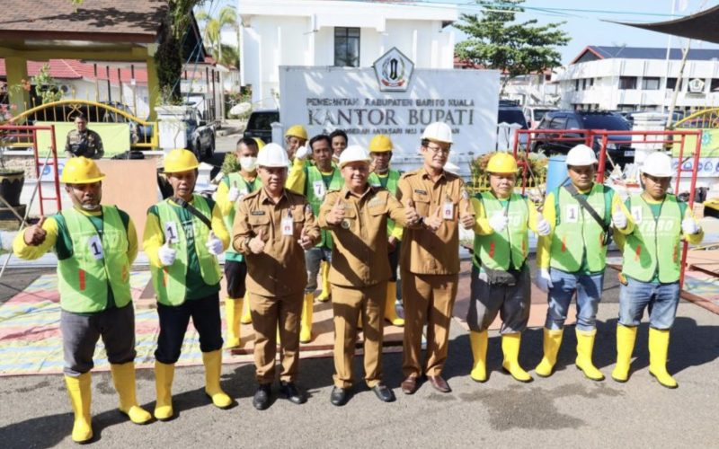 Pemkab Batola menggelar Kompetisi Tenaga Jasa Konstruksi Kategori Membangun Rumah Mini, di Marabahan. (Foto: Istimewa)