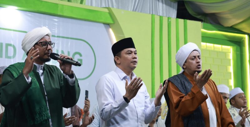Peringatan Maulid Nabi Muhammad SAW 1447 H yang digelar di Pondok Pesantren Darul Muhibbin Lil Musthofa, Desa Mekarsari, Kecamatan Simpang Empat. (Foto: Istimewa)