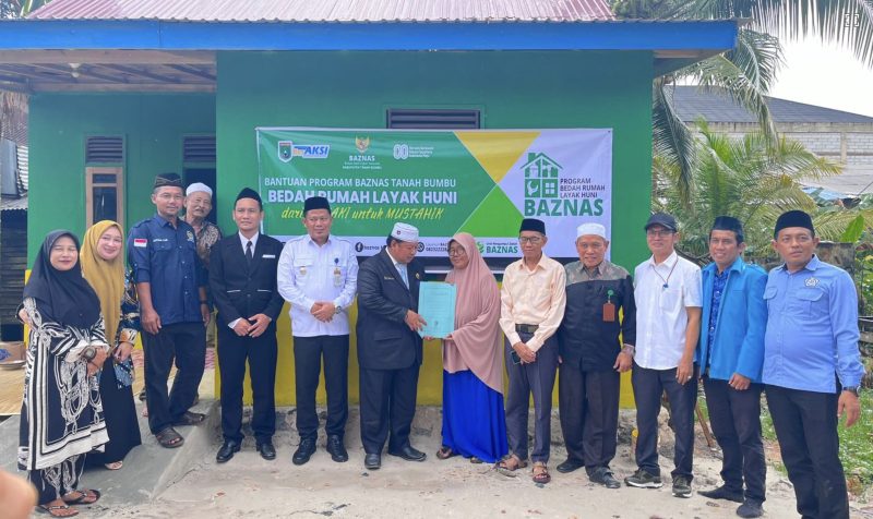 BAZNAS Tanah Bumbu kembali menyalurkan manfaat zakat melalui program Bedah Rumah Layak Huni tahun anggaran 2025. (Foto: Istimewa)