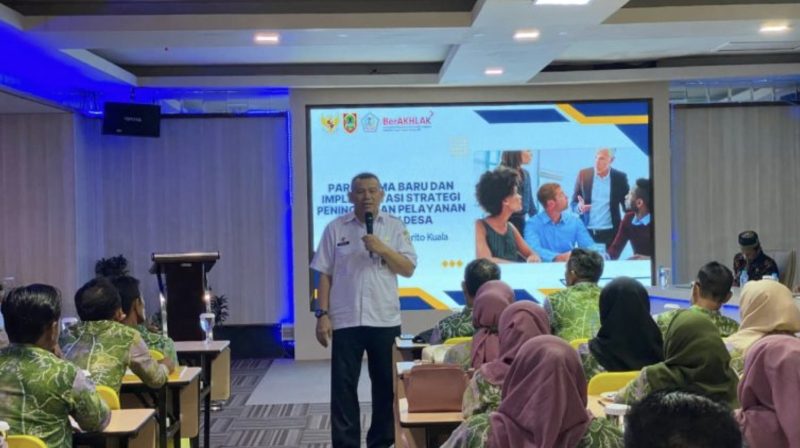 Pelatihan Public Speaking bagi 14 Kepala Desa dan Perangkat Desa se-Kecamatan Tabunganen, di Victoria Hotel Banjarmasin. (Foto: Istimewa)