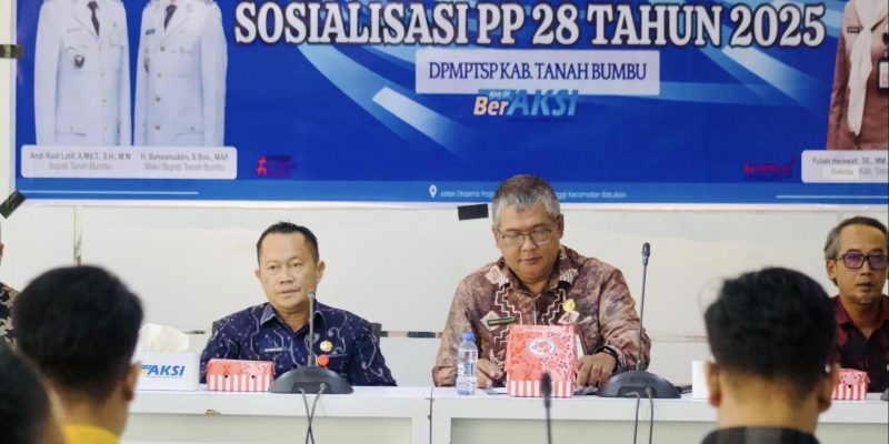 Sosialisasi Izin Lingkungan dan Persetujuan Bangunan Gedung (PBG) sesuai Peraturan Pemerintah (PP) Nomor 28 Tahun 2025. (Foto: Istimewa)