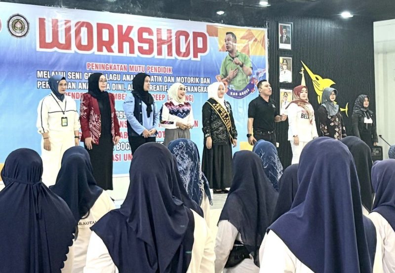 Bunda Paud Kotabaru Ny. Suci Anisa Rusli, Hadiri Workshop Senam Ceria Pembelajaran Deep Learning bagi Pendidikan Anak Usia Dini. (Foto: Istimewa)