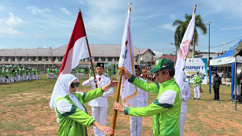 Mengusung tema “Balangan Berprestasi, Balangan BAHARAT”, Pemerintah Kabupaten Balangan secara resmi melepas kontingen Pekan Olahraga Provinsi (Porprov) dan Pekan Paralympic Provinsi (Peparprov) Tahun 2025. (Foto: Istimewa)
