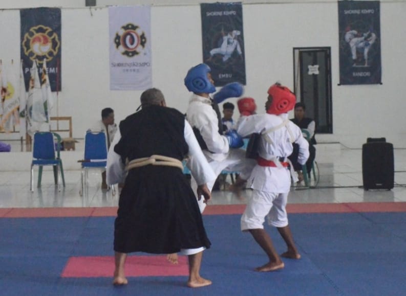 medali emas yang diraih kempo pada Porprov XII Tala ini dipersembahkan Muhammad Yahya di kelas randori putera 45 kilogram dan Muhammad Rizqan kelas randori putera 50 kilogram. (Foto: Istimewa)