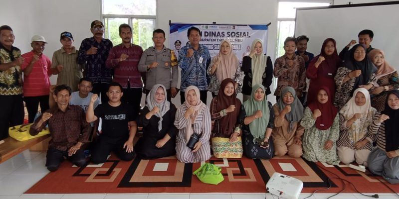 Sosialisasi Kampung Siaga Bencana (KSB) yang dilaksanakan Desa Maju Bersama, Kecamatan Batulicin, Kabupaten Tanah Bumbu. (Foto: Istimewa)