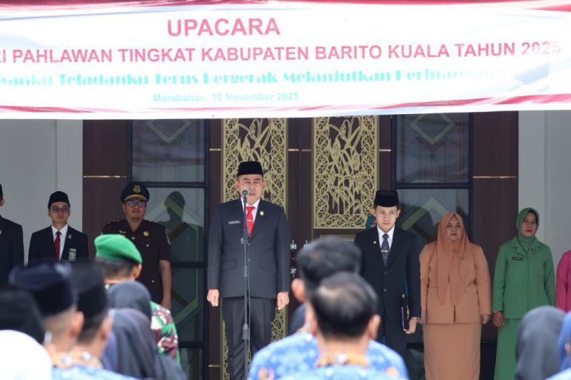 Pemerintah Kabupaten Barito Kuala (Batola) melaksanakan Upacara Peringatan Hari Pahlawan Nasional Tahun 2025. (Foto: Istimewa)