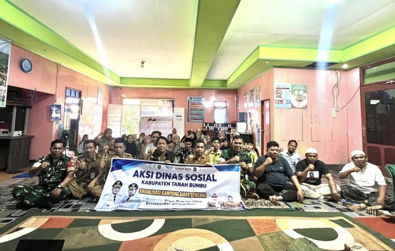 Pemerintah Kabupaten Tanah Bumbu melalui Dinas Sosial mengadakan Sosialisasi Kampung Siaga Bencana (KSB). (Foto: Istimewa)