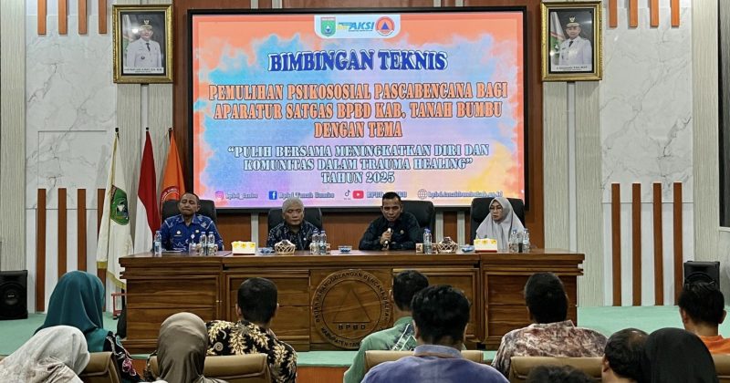 BPBD Kabupaten melaksanakan Bimbingan Teknis (Bimtek) Pemulihan Psikososial Pascabencana. (Foto: Istimewa)