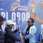 Pemerintah Kabupaten Tanah Bumbu menyambut Kirab Obor Pekan Olahraga Provinsi (Porprov) XII Kalimantan Selatan 2025. (Foto: Istimewa)