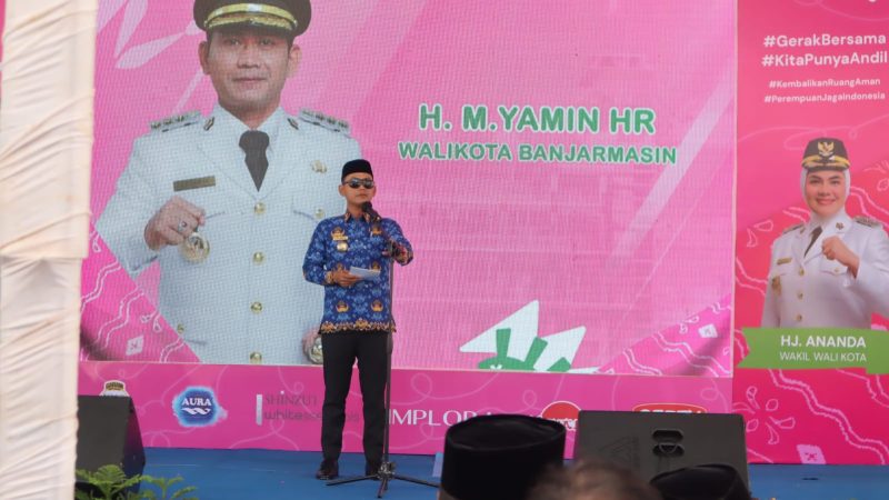 Wali Kota Banjarmasin Muhammad Yamin berharap Kampanye 16 Hari Anti Kekerasan terhadap Perempuan (HAKTP) Tahun 2025 bukan sekadar seromoni. Ia berharap kegiatan ini upaya pencegahan dan penolakan terhadap segala bentuk perilaku kekerasan. (Foto: Istimewa)
