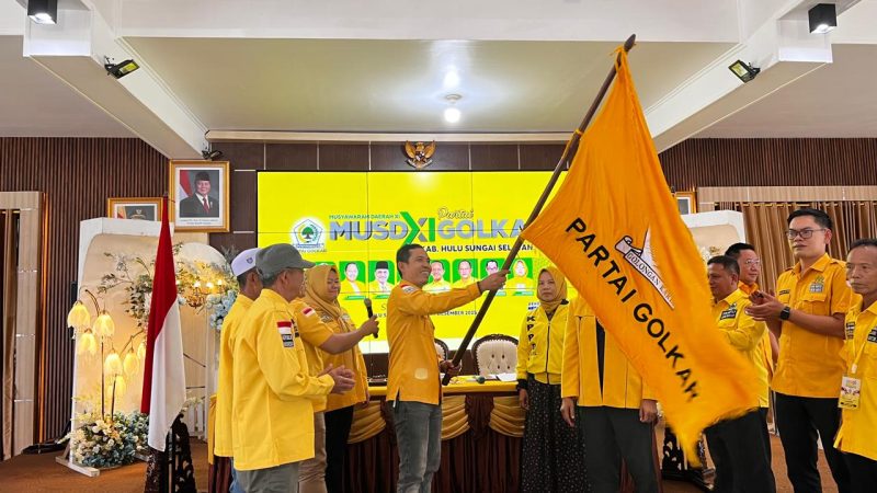 Muklis Iberahim terpilih aklamasi pimpin partai Golkar Kabupaten Hulu Sungai Selatan periode 2025-2030. (Foto: wasaka.id)