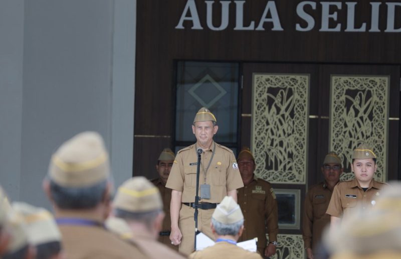 Pemerintah Kabupaten Barito Kuala kembali menggelar apel rutin yang diikuti seluruh Aparatur Sipil Negara (ASN) dari berbagai Satuan Kerja Perangkat Daerah (SKPD). (Foto: Istimewa)