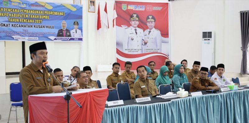 Musrenbang RKPD Tahun 2027 Tingkat Kecamatan diselenggarakan di Kecamatan Kusan Hulu dan Kecamatan Teluk Kepayang. (Foto: Istimewa)