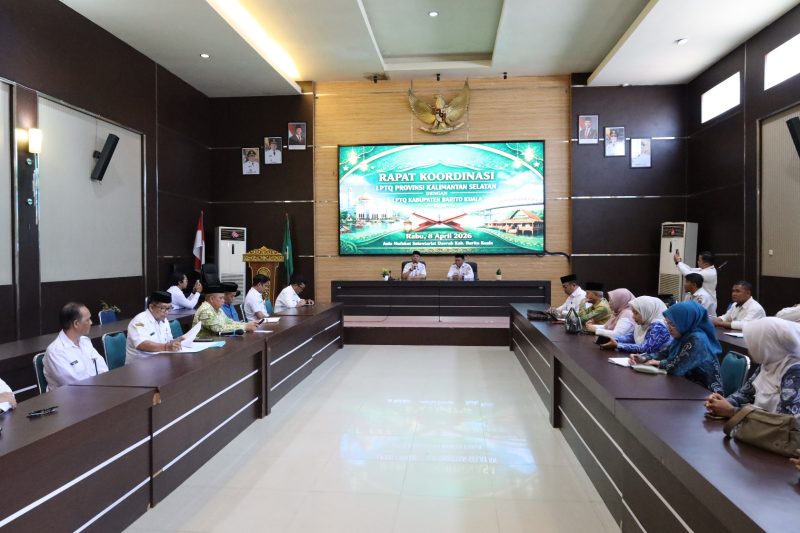 Lembaga Pengembangan Tilawatil Qur’an (LPTQ) Provinsi Kalimantan Selatan bersama LPTQ Kabupaten Barito Kuala menggelar rapat koordinasi terkait persiapan Musabaqah Tilawatil Qur’an (MTQ) Nasional XXXVII. (Foto: Istimewa)