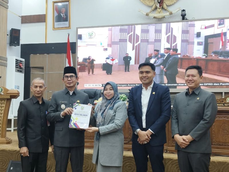 DPRD Kabupaten Balangan menggelar rapat paripurna penyampaian Laporan Keterangan Pertanggungjawaban (LKPJ) Bupati Balangan Tahun Anggaran 2025. (Foto: Istimewa)