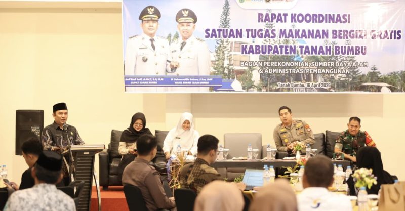 Pemerintah Kabupaten Tanah Bumbu menggelar Rapat Koordinasi (Rakoor) Satuan Tugas (Satgas) Makanan Bergizi Gratis (MBG). (Foto: Istimewa)