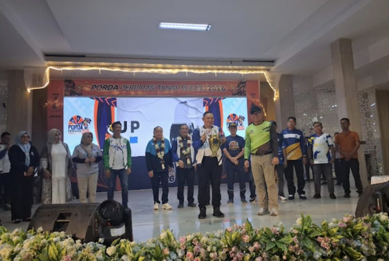 Pekan Olahraga Daerah (PORDA) PERPAMSI Kalimantan Selatan (Kalsel) tahun 2026 resmi dibuka, Jumat (17/4) di Gedung Kapet, Desa Sarigadung, Kecamatan Simpang Empat, Kabupaten Tanah Bumbu. (Foto: Istimewa)