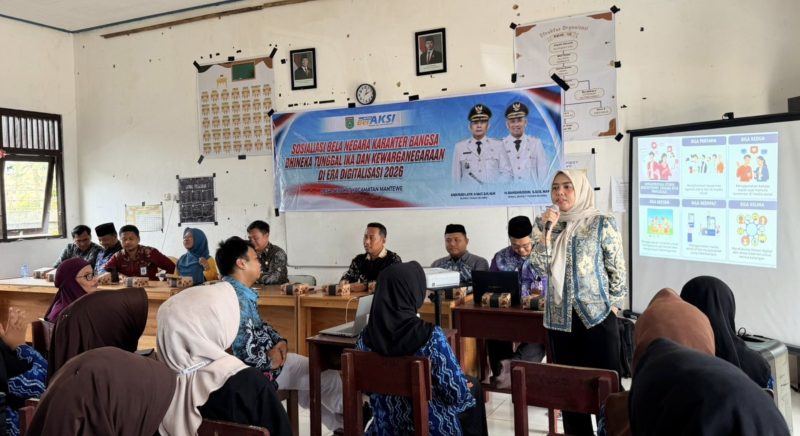 Sosialisasi Bela Negara, Karakter Bangsa, Bhinneka Tunggal Ika, dan Kewarganegaraan di Era Digitalisasi di MTs Nurul Wathan dan MA Nurul Wathan, Desa Sepakat. (Foto: Istimewa)