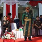 Bupati Muhammad Rusli, S. Sos memimpin upacara Peringatan Hari Lahir Pancasila 2026. (Foto: Istimewa)