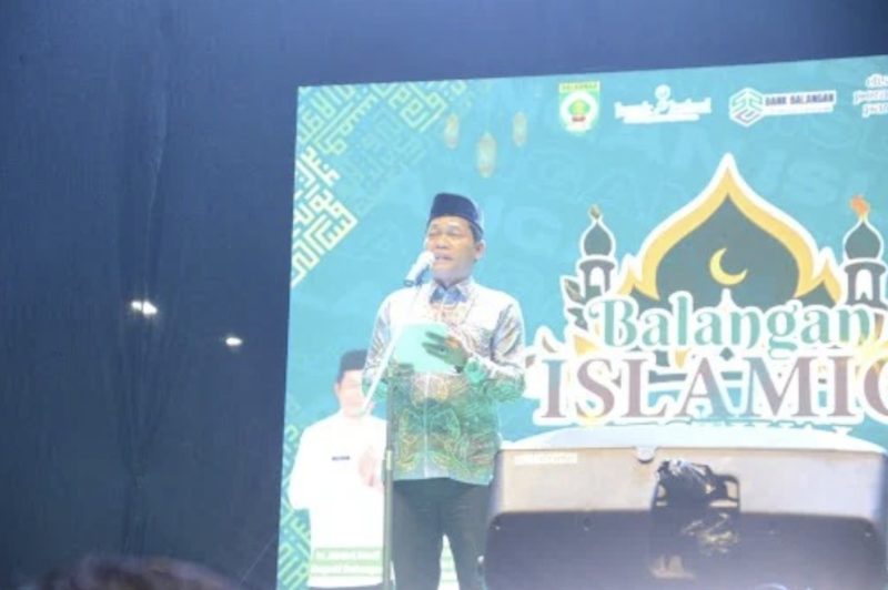 Bupati Balangan, Abdul Hadi saat menyampaikan sambutannya di pembukaan BIF 2026. (Foto: Istimewa)
