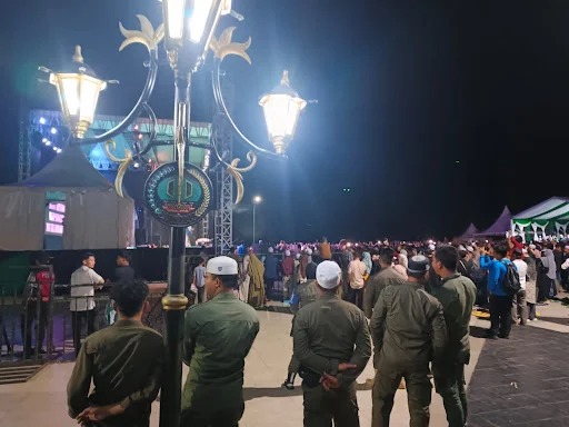 Satuan Polisi Pamong Praja (Satpol PP) Kabupaten Balangan mengerahkan sebanyak 75 personel pengamanan saat pembukaan Balangan Islamic Fest 2026. (Foto: Istimewa)