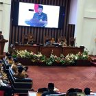 Rapat paripurna penyampaikan Rancangan Peraturan Daerah (Raperda) tentang Perubahan atas Peraturan Daerah Nomor 11 Tahun 2018 tentang Badan Permusyawaratan Desa (BPD). (Foto: Istimewa)
