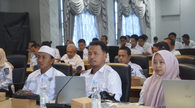 Reviu Akhir Desa Anti Maladministrasi diikuti 25 pemerintah desa secara daring di Aula Benteng Tundakan, Kantor Bupati Balangan, Paringin Selatan. (Foto: Istimewa)