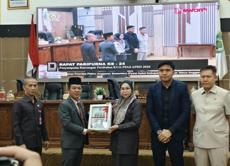 Pemerintah Kabupaten Balangan mengajukan Rancangan Perubahan Kebijakan Umum Anggaran (KUA) dan Rancangan Perubahan Prioritas dan Plafon Anggaran Sementara (PPAS) APBD Tahun Anggaran 2026. (Foto: Istimewa)
