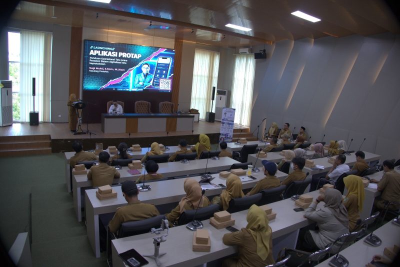 sosialisasi sekaligus launching aplikasi Android PROTAP (Panduan Resmi Operasional Tata Cara Protokol). (Foto: Istimewa)