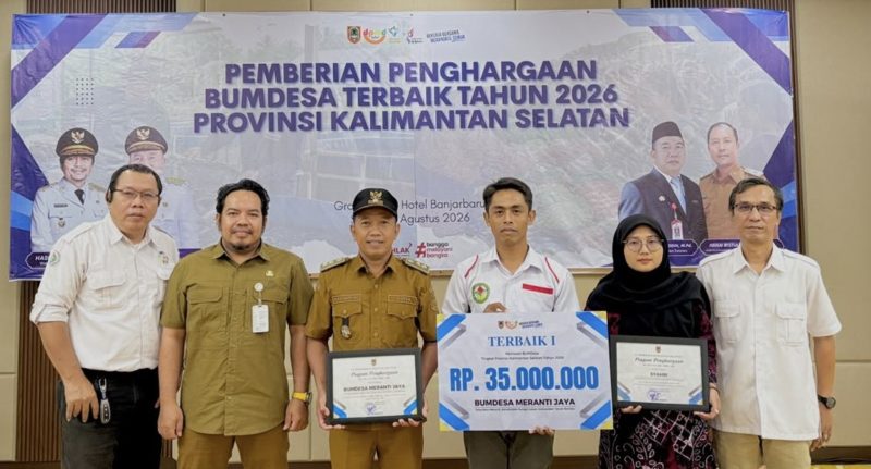 BUMDesa Meranti Jaya, Desa Batu Meranti, Kecamatan Sungai Loban, meraih penghargaan sebagai BUMDesa terbaik 1 se Kalsel.(Foto: Istimewa)
